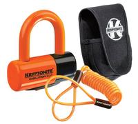 Kryptonite 0720018999591 Lucchetto Disco Evolution Con Custodia e Cavo Reminder, Arancio, 12 mm x 100 cm