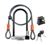 Kryptonite Antivol en U Kryptolok Standard W/Flex | Antivol Vélo avec Câble Flexible | Cadenas pour Vélos | Niveau de Sécurité 6/10 | Conçu pour Résister aux Tentatives de Vol | Dimensions 8,3x15,3 cm