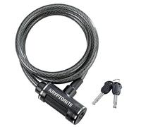 Kryptonite Câble antivol pour vélo, 1,8 m x 12 mm, câble en acier avec clés et support de montage