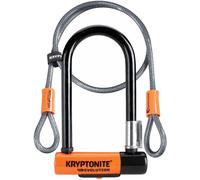 Kryptonite Evolution Mini-7 D Lock With Kryptoflex Cable Sold Secure Gold Noir/Orange Taille unique Unisex