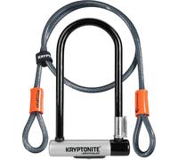Kryptonite Kryptolok D Lock With Kryptoflex Cable Sold Secure Gold Noir/Argent Taille unique Unisex