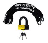 Kryptonite New York Legend 1515, Antivol Chaîne avec Antivol U Mini, Acier trempé avec Manchon en Nylon, Niveau de Sécurité 10/10, pour Vélos, Vélos électriques, Scooters et Motos, 6,7 kg, 150 cm
