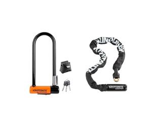 Kryptonite serrure volution Mini-9 W/Flexframe-U Bracket 24,1 x 8,4 int Noir & Keeper 785 Chaîne Intégrée - Antivol Vélo, Niveau de Sécurité 5/10