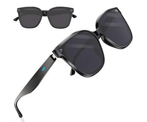 Kryvella Lunettes de soleil intelligentes Bluetooth 5.4 avec microphone et haut-parleur, audio sans fil pour appels mains libres, jogging et randonnée