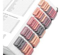 Kryzalite 75 autocollants laminés Bible Tabs rose gris grand cadeau chrétien pour les femmes, tablettes de journalisation biblique faciles à lire et à appliquer