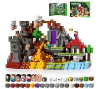 Kryzomat Bloc Construction Magnetique 150 PCS, Magnetic Blocks pour 3+ Ans, Cube Magnétique Garçon Fille, Construction Magnetique Enfant Aventures Cadeau pour Noël Anniversaire