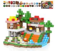 Kryzomat Construction Magnetique Enfant, Magnetic Blocks 150 PCS pour 3+ Ans, Bloc Construction Magnétique Garçon Fille, Ville des Animaux Cadeau pour Noël