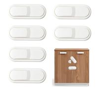 Kryzulax 6 Pièces Bloque Porte Bébé,Bloque Tiroir Securite Enfant, SéCurité Placard BéBé,Porte Securite Bebe avec Adhésif,Sans perçage pour Armoire FenêTre RéFrigéRateur,Blanc