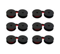 KRZkwA Bobine d'encre Compatible avec Machine à écrire Compatible, Double Bobine de Ruban Compatible avec Machines à écrire Olivetti GR4 et 1004 FN, Rouge et Noir