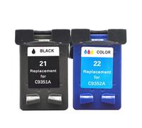 KRZkwA Cartouche à Encre magnétique Compatible Compatible avec HP21 HP22XL Compatible avec Deskjet 3910 3915 3918 3920 3930 3938 3940 D1500 D2300 F2100 F2280 F4100 F4180(1 Set)