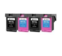 KRZkwA Cartouche d'encre de Remplacement Compatible 901xl Compatible avec 901 Compatible avec Les imprimantes de la série OfficeJet 4500 J4500 J4540 J4550 J4580 J4640 J4680(2bk 2color)