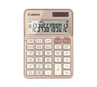 Canon Calculatrice KS-125KB – 12 chiffres, double alimentation solaire/pile, fonctions taxe & total – Rose