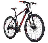 KS Cycling VTT Hardtail 29'' Morzine Noir/Rouge Adulte Unisexe, 29 Zoll, 48 cm
