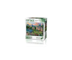 KS Games Puzzle 2000 pièces : Maison Douillette au Bord du lac