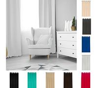 KS Handel 24 Rideau de fenêtre opaque occultant certifié Öko-Tex - 140 à 250 cm - 10 couleurs - 4 dimensions (blanc vieilli, 140 x 175 cm)