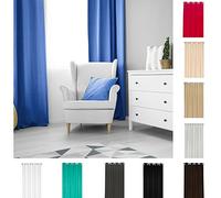 KS Handel 24 Thermogardienne Rideau à Œillets Opaque - 140 à 250 cm - 10 Couleurs - 4 Dimensions (Bleu, 140 x 175 cm)