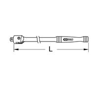 KS TOOLS 1/2" CHROMEplus Poignée articulée 360 mm - 918.1291