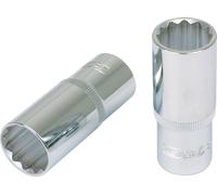 1/2" Llave de vaso de 12 cantos CHROMEplus, larga, 32 mm