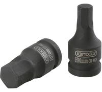KS TOOLS 1/2" Douilles à chocs 6 pans, courtes, 6 mm