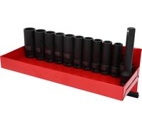 KS TOOLS 1/2" Jeu de douilles à chocs 12 pans, longues, 13 pcs