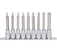 KS TOOLS 1/2" Jeu de douilles à embout CHROMEplus Torx, longues, 9 pces T20-T60 918.1317