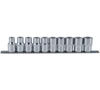 KS TOOLS 1/2" Jeu de douilles CHROMEplus 12 pans, 10 pces 10-19mm 918.0655