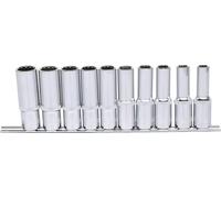KS TOOLS 1/2" Jeu de douilles CHROMEplus 12 pans, longues, 10 pces, 10-19mm