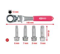 KS TOOLS 1/2" Jeu de clés à Douilles spéciales pour étriers de Frein, 5 pièces 918.3500