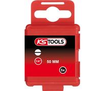 KS TOOLS 1/4" Embout de vissage Fente, 50mm, 10mm, pack de 5