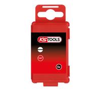 KS Tools Embouts de vissage 911.7737 – Boîte de 5 Fente 75 mm 1/4'' 7 mm Acier S2
