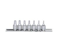 KS Tools 1/4" Jeu de douilles de vissage,5pans percé,7 pcs. Quantité:1