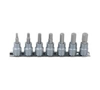 KS Tools Jeu de douilles 1/4" 6 pans intérieur, 7 pièces 2,5–8 mm