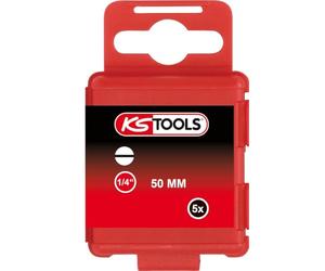 KS TOOLS 1/4" Punta Para tornillos planos, 50mm, 9mm, paquete de 5