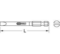 KS Tools 1/4TORSIONpower Bit à fente,75mm,3mm, 918.3350
