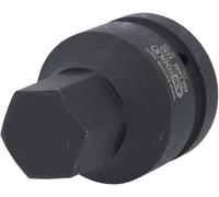 1" Llave de vaso de impacto con punta para tornillos con encastre hexagonal, corta, 30 mm