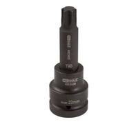 1" Llave de vaso de impacto con punta para tornillos TX, larga, T60