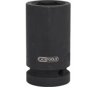 KS Tools 515.1850 - Douille longue à chocs 6 pans 1" - 50mm - En Chrome Molybdène - Tête brunie - Uniquement pour utilisation à chocs