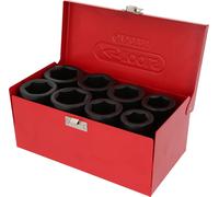 KS TOOLS 1" Jeu de douilles à chocs 6 pans, longues, 8 pcs