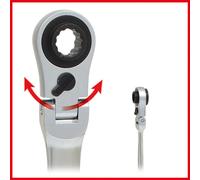 KS TOOLS 10,20cm (4") 1 GEARplus réversible Clé polygonale articulée, 10x13-17x19mm (503.4745)