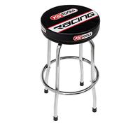 KS TOOLS 100137 - Tabouret - Mousse d'assise Confortable - Revêtement Lavable - Hauteur 75cm - Diamètre 37cm - Poids 5,20kg - Couleur Noir et Rouge