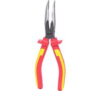 KS TOOLS 117.1121 Pince à Bec Demi-Rond Coudé isolée à Poignée Bi-composant, L.200 Mm Couleur