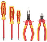 KS Tools KS Tools Jeu de pinces et tournevis isolés ERGOTORQUE - 5 pcs, variante 1 Quantité:1