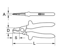 KS Tools 117.1287 Cisaille à main CLASSIC 1000V