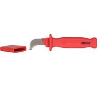 KS Tools 117.1296 Couteau à dénuder les câbles lame courbée Longueur 200 mm