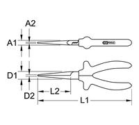 KS Tools Pince plate 117.1716