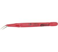 KS Tools 1171624 Pince brucelle ESD pointue, courbée 200 mm