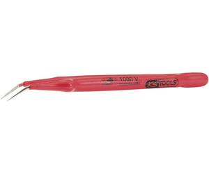 KS Tools 1171624 Pince brucelle ESD pointue, courbée 200 mm