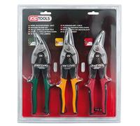 KS Tools 118.0050 Jeu de ciseaux à tôle à levier, 3 pièces