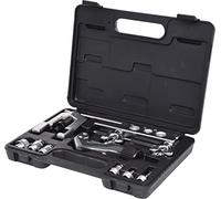 KS TOOLS 122.1100 Kit D'Appareils À Collet Durite De Frein, Boite A Outils Pour Appareils À Collet Pour Frigoristes - 10 Pcs - Outillage Mecanique Auto Avec Mallette De Rangement Couleur