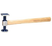 KS TOOLS 140.2132 Marteau à Retreindre, Panne Plate Quadrillée Brute,En Acier Poli, Manche Hickor